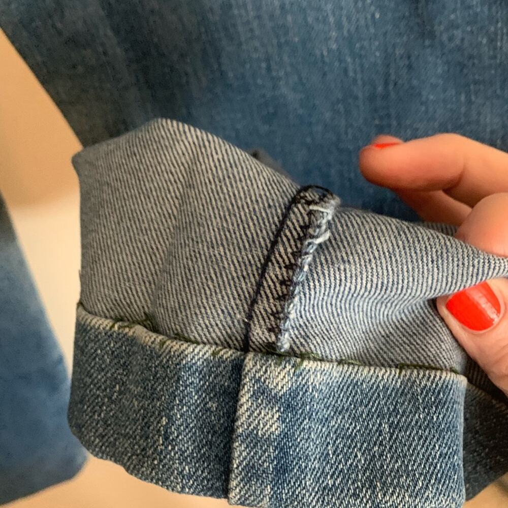 Vintage Levi's Highest Waisted Snap Button Jeans 1980's mom jean hemmed ankle - Picture 10 of 16